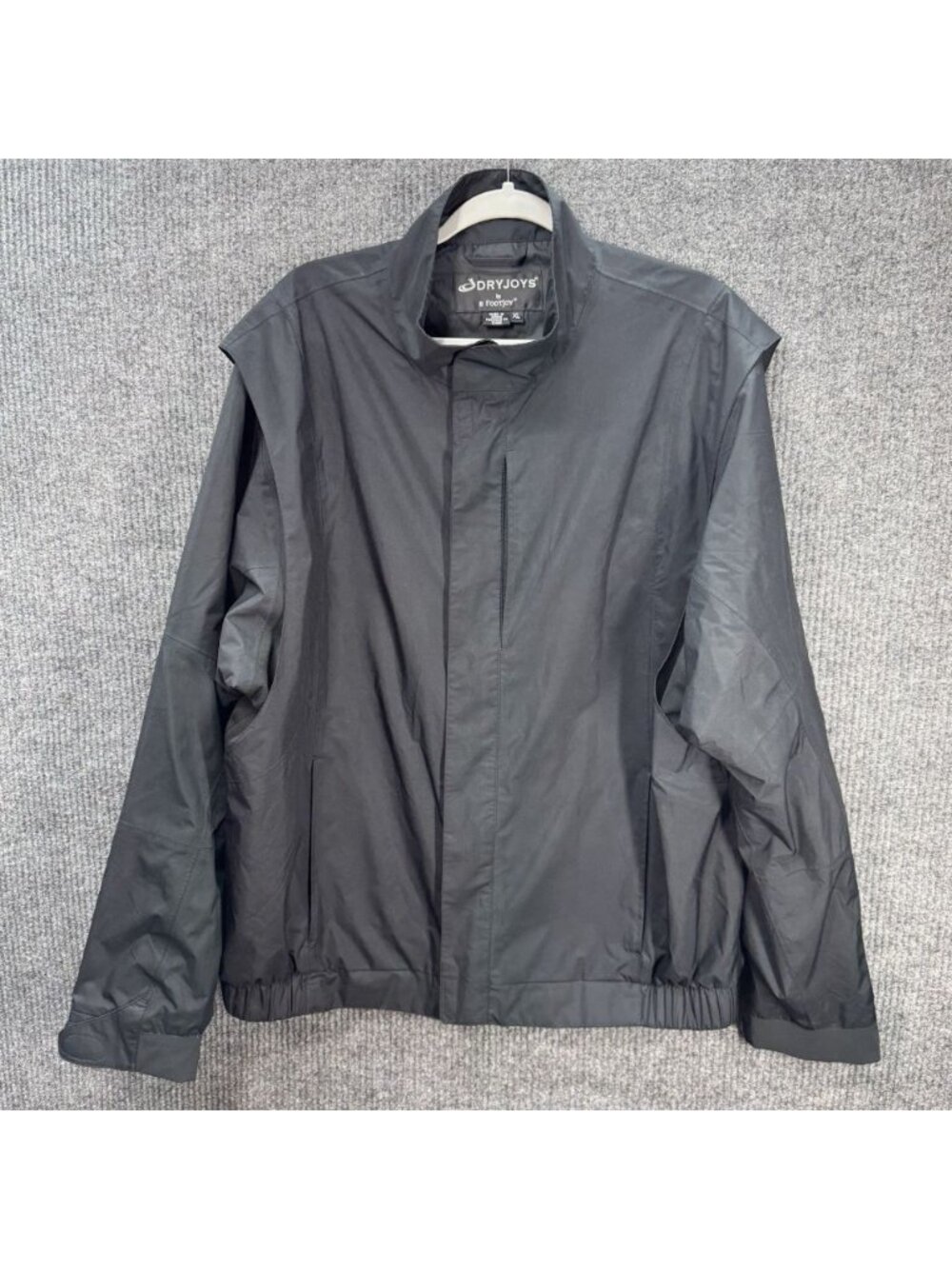Dryjoys By Footjoy Jacket Mens XL Black Golf Full Zip Rain Coat Waterproof